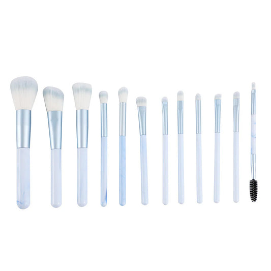 12-Piece Transparent Beauty Brush Collection