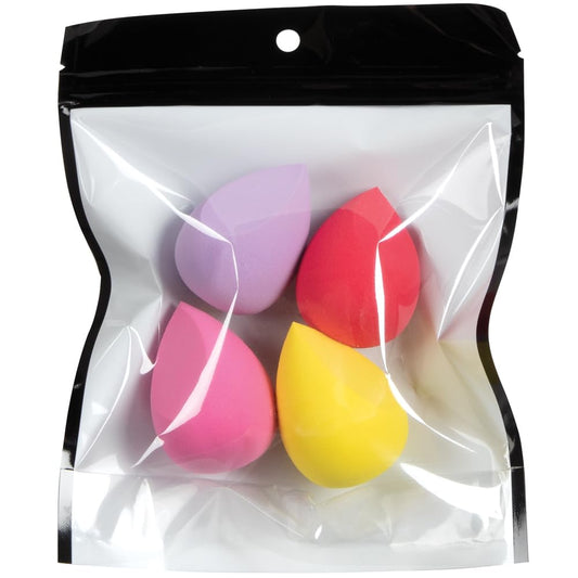 Premium Slant Beauty Sponge Blender, 4-Piece Makeup Sponge Set, Latex-Free, 100% Vegan & Cruelty-Free, Multi-Color