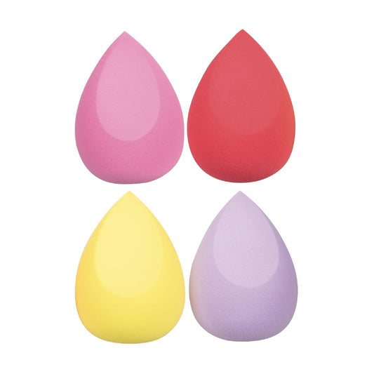 Premium Slant Beauty Sponge Blender, 4-Piece Makeup Sponge Set, Latex-Free, 100% Vegan & Cruelty-Free, Multi-Color