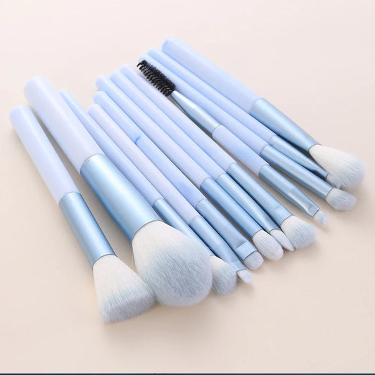12-Piece Transparent Beauty Brush Collection
